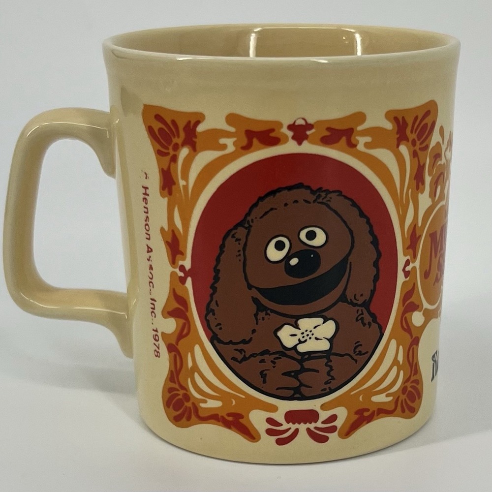 Vintage 1979 Kiln Craft "Rowlf" Coffee Mug Cup The Muppet Show Dog Jim Henson
